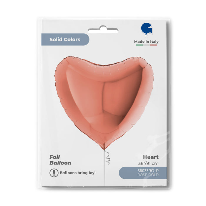 ABC36 Uni Herz 91 cm Rosegold