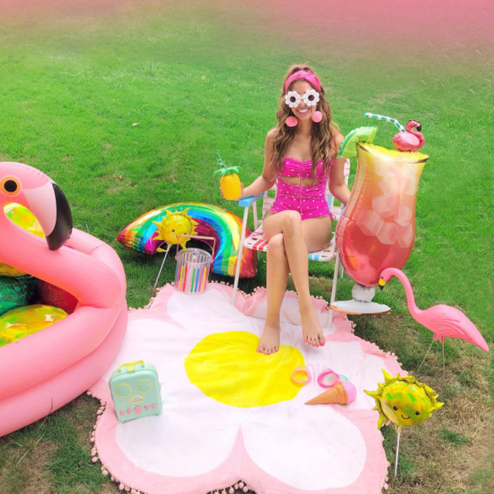 SuperShape Folienballon "Flamingo Cocktail" | 50x104cm