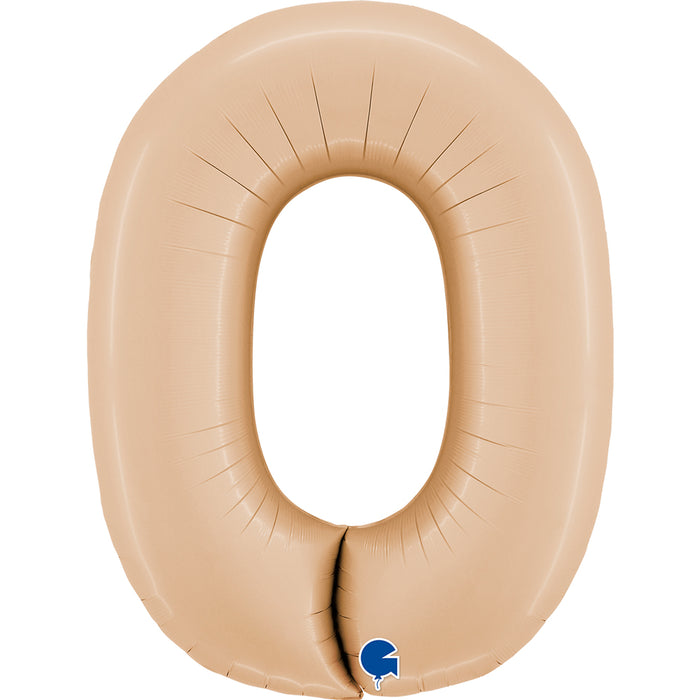 Riesenzahl Folienballon 40"/102cm | Satin Nude #0