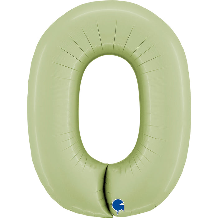 Riesenzahl Folienballon 26"/66cm | Satin Olive #0