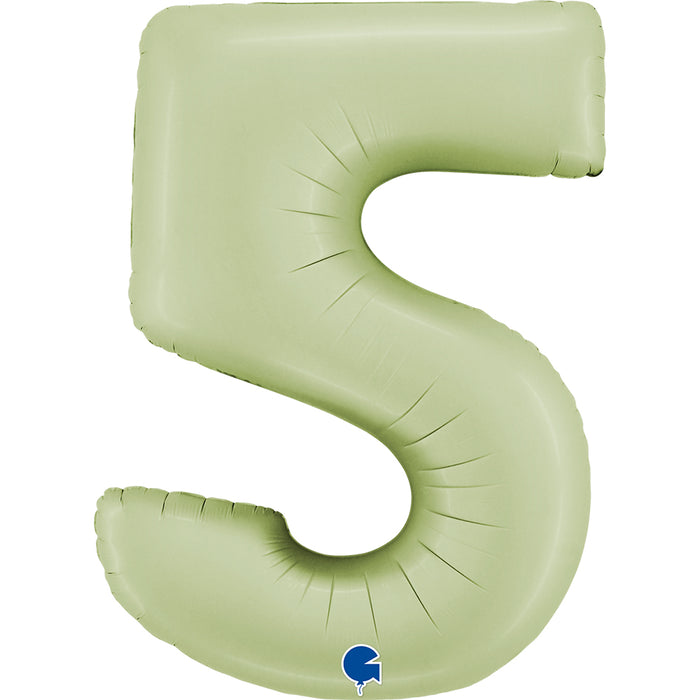 Riesenzahl Folienballon 26"/66cm | Satin Olive #5