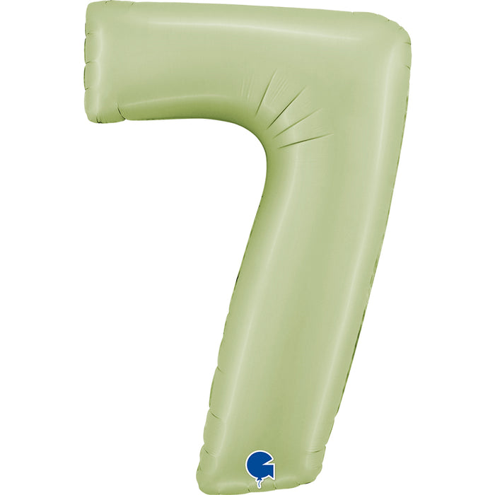 Riesenzahl Folienballon 26"/66cm | Satin Olive #7