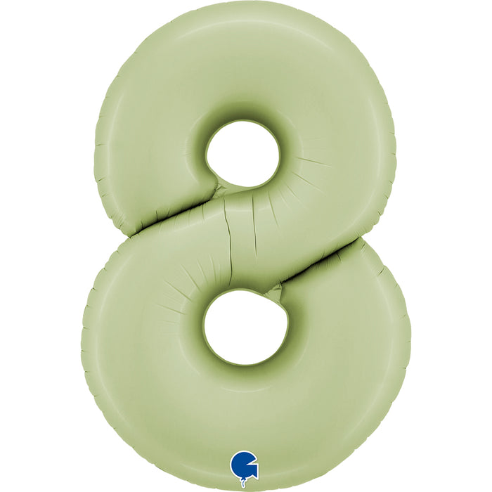 Riesenzahl Folienballon 26"/66cm | Satin Olive #8