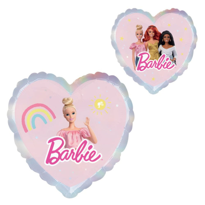 "Barbie" Herz Holografisch | Folienballon Ø45cm ABC18