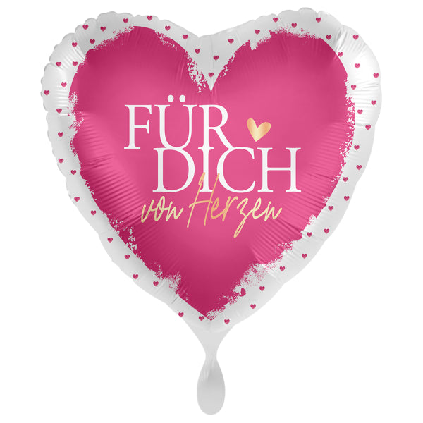 ABC18 Herz Folienballon "Für Dich von Herzen" |Ø 43 cm