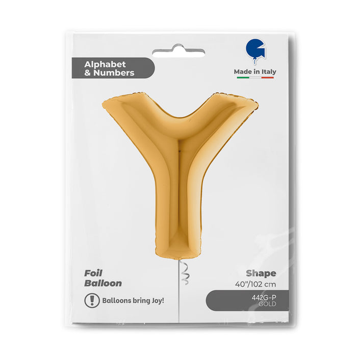 Riesenbuchstabe Folienballon 40"/102cm | Gold #Y