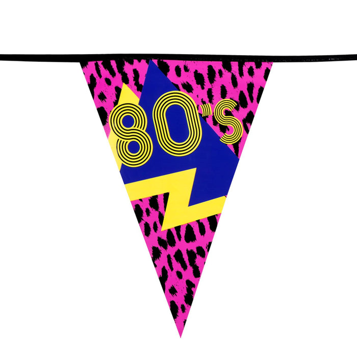 Wimpelkette 80´s PE | 36x25cm, 6m