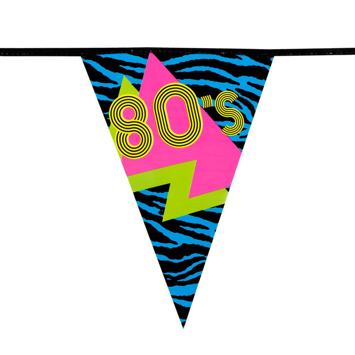 Wimpelkette 80´s PE | 36x25cm, 6m