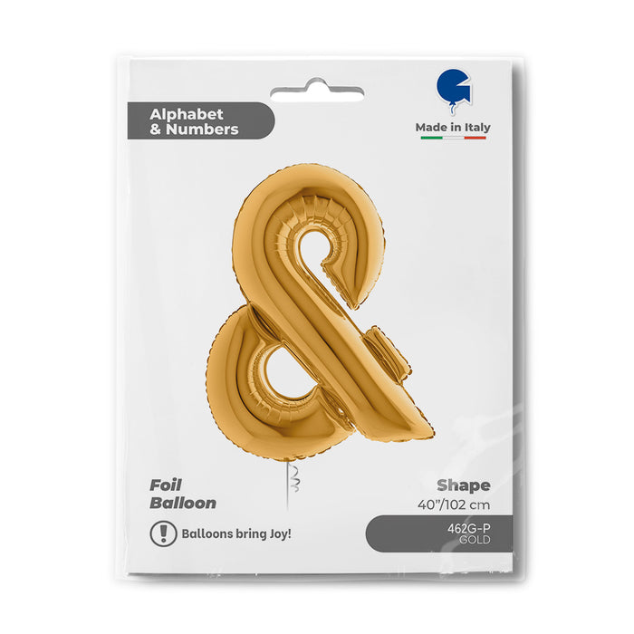 Riesenbuchstabe Folienballon 40"/102cm | Gold #&