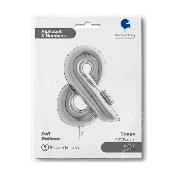 Riesenbuchstabe Folienballon 40"/102cm | Silber #&