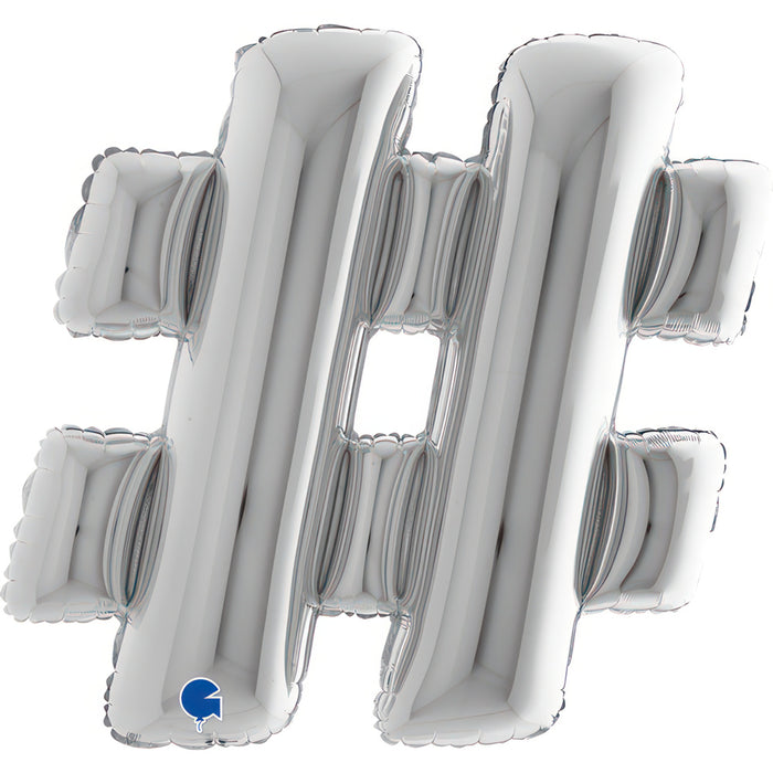 Riesenbuchstabe Folienballon 40"/102cm | Silber #