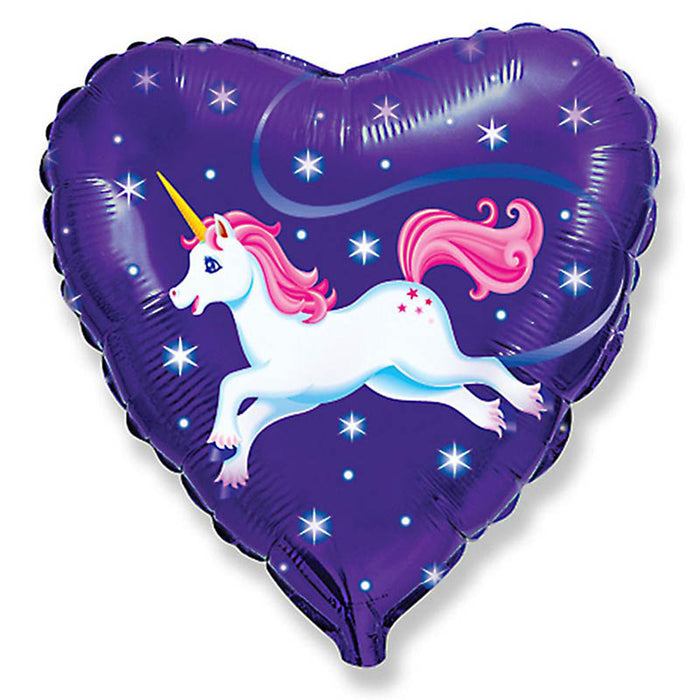 Folienballon Lose - Einhorn Lila 18" - HF18