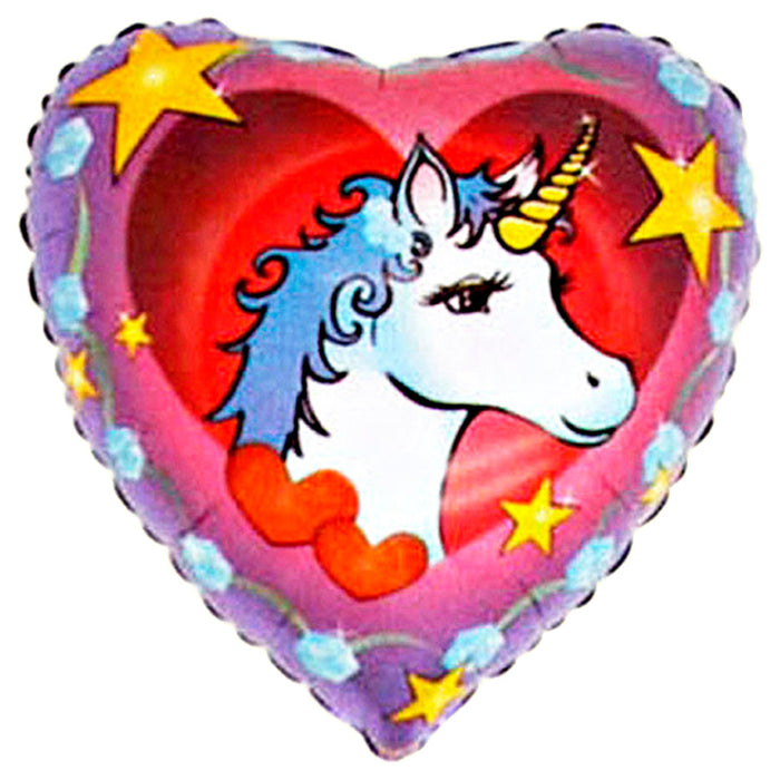 18" Folienballon Lose - Einhornkopf - 46cm HF18