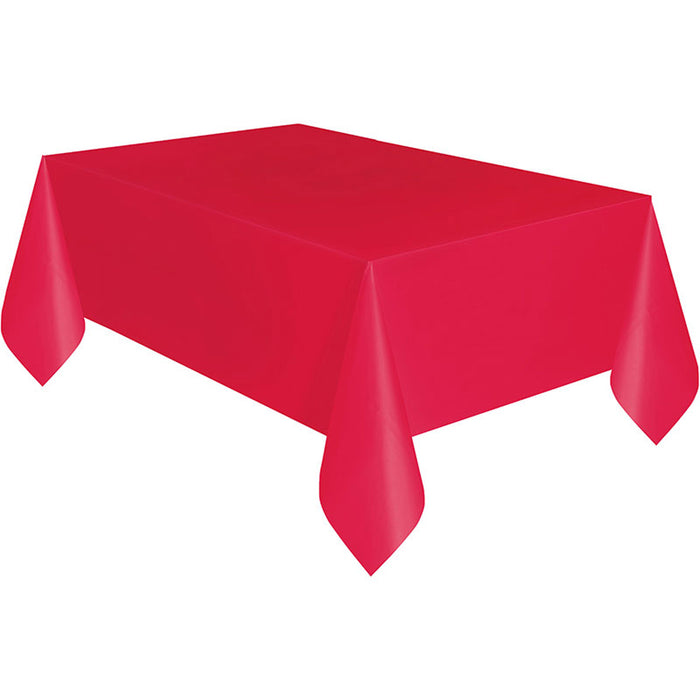 Tischdecke PVC Uni 137x274cm Compact Rot