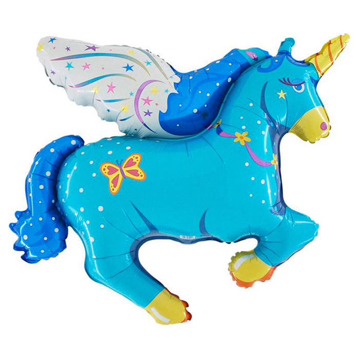 40" Shape Folienballon Lose - Pegasus Blau II | HF2