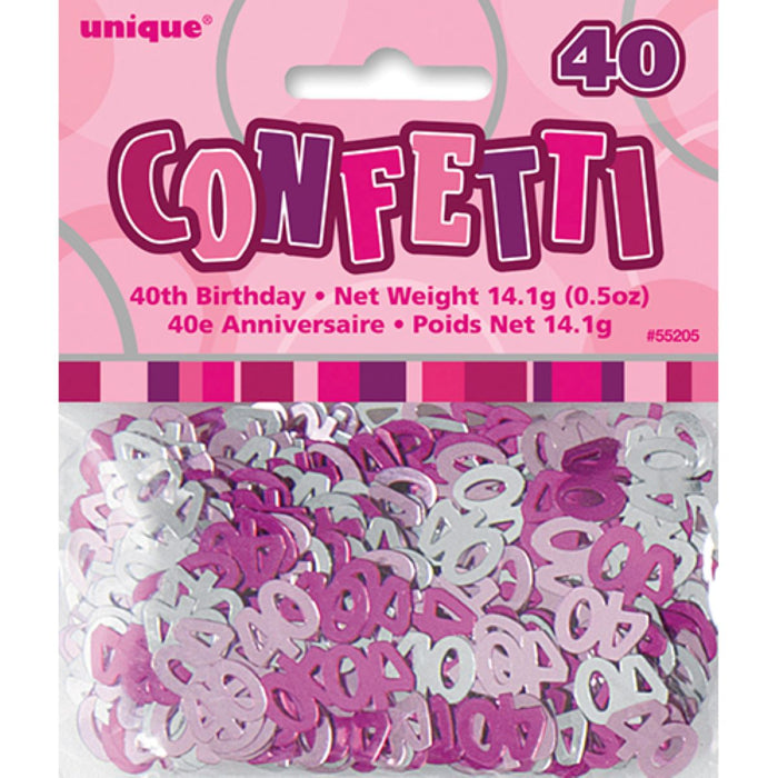Konfetti Metall 14g Glitz #40 Pink