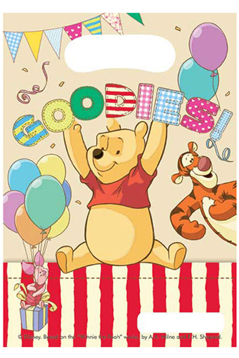 Geschenktüte PVC Pooh ABC, 16x23cm/6St.