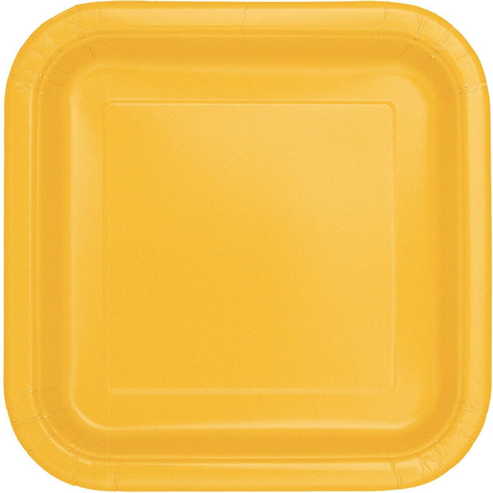 Pappteller "Uni Quadratisch" 23 cm/8Stk. | Gelb