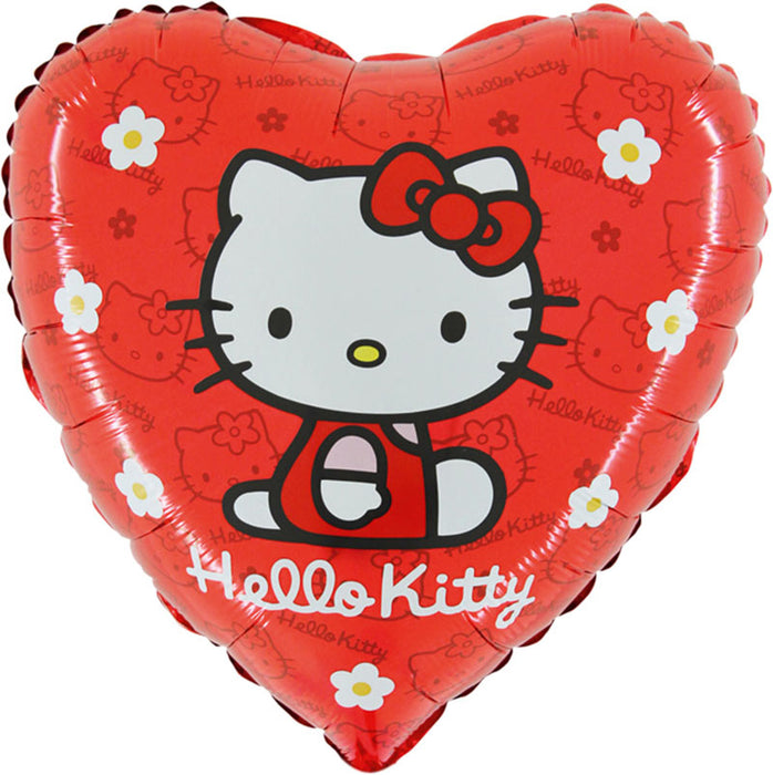 18" Herz Folienballon Lose - Hello Kitty Gänseblümchen Rot | HF18