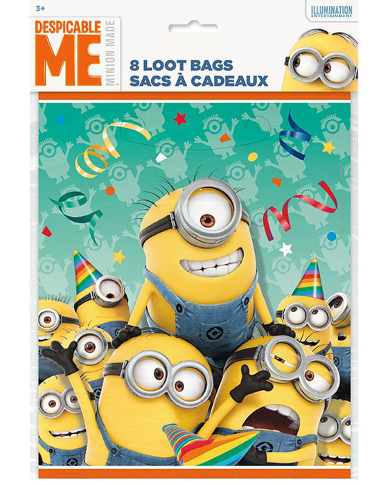 "Minions" Deko | 8 Geschenktüten 22x18cm