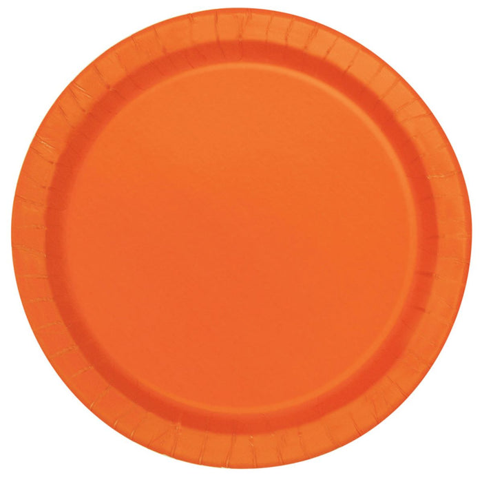 Pappteller Uni Rund ca. 18cmØ20St. Orange