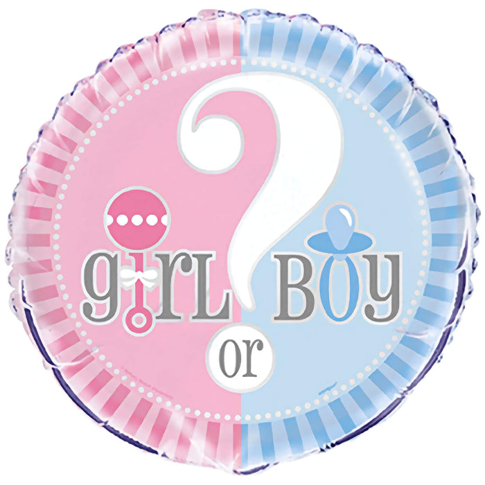 ABC18 Folienballon "Gender Reveal" | Ø 45 cm