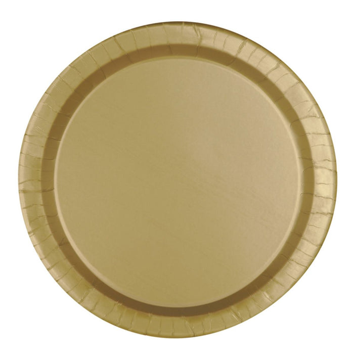 Pappteller Uni Rund | Ø Ø23cm/8Stk. - Gold