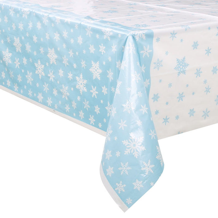 Tischdecke PVC 137x213cm Schneeflocke