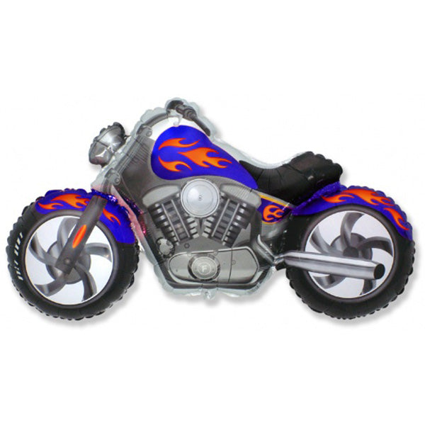 12" Miniloon "Motorrad Chopper Blau" (unverpackt)