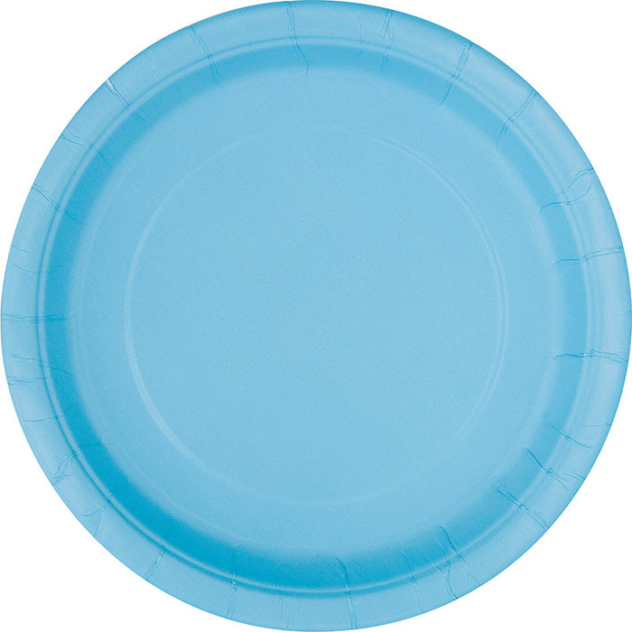 Pappteller Uni Rund ca. 23cmØ/8St. Hellblau