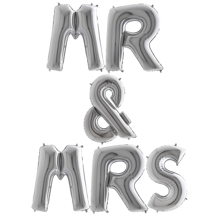 Riesenbuchstaben MR + MRS Silber FM