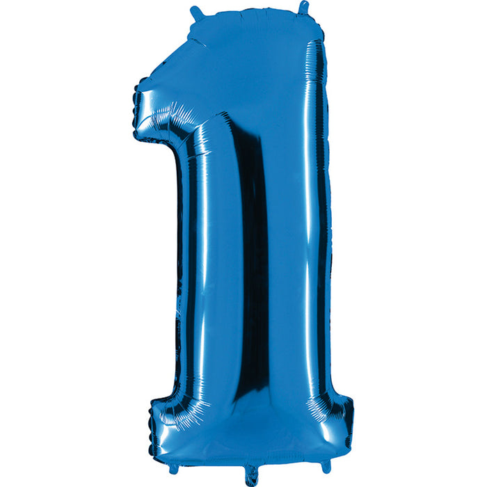 Riesenzahl Folienballon 40"/102cm | Blau #1