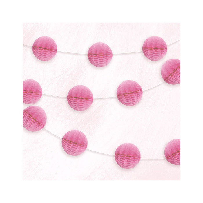 Girlande Wabenball ca.213cm Pink, Magenta
