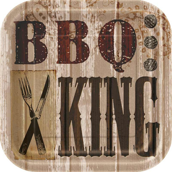 Pappteller "BBQ Grill Master" | Ø23cm/8Stk.