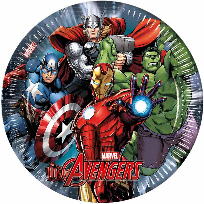 Pappteller Avengers Power 23cmØ/8St.
