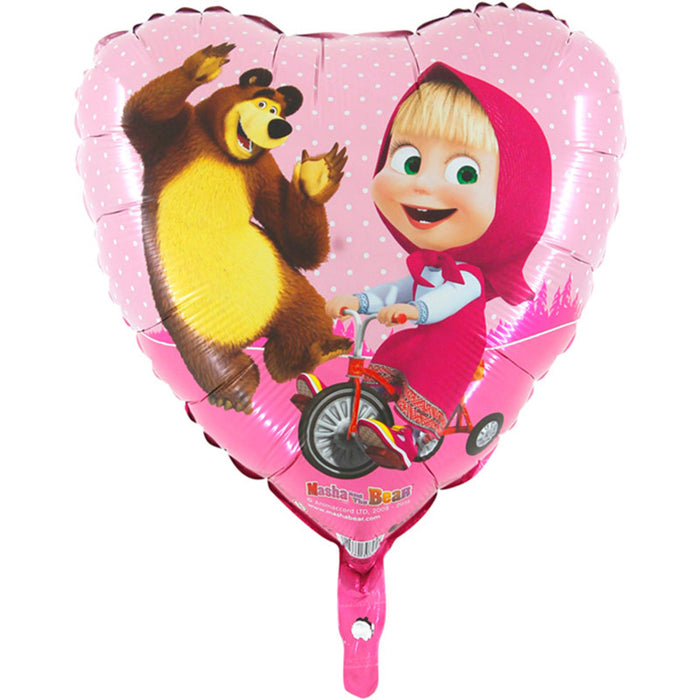 18" Herz Folienballon Lose - Masha on Bike | HF18