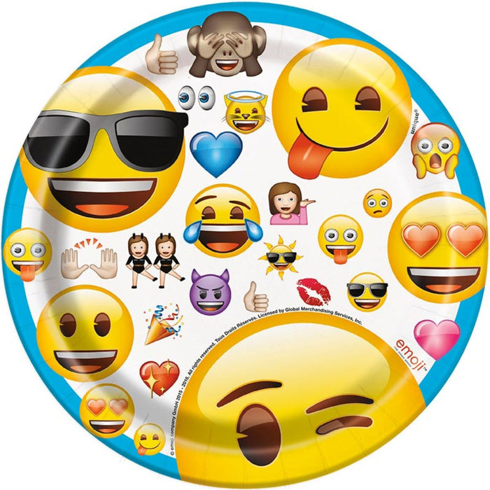 Pappteller "Emoji" | Ø18cm/8Stk.