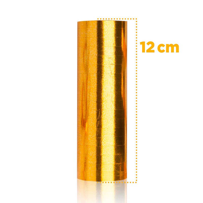 Luftschlangen "Metallic" 4m / 3 Rollen | Gold