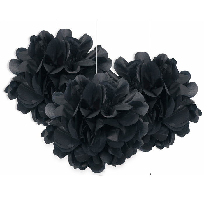 Wabenball Fluffy 23cm/3St. Schwarz