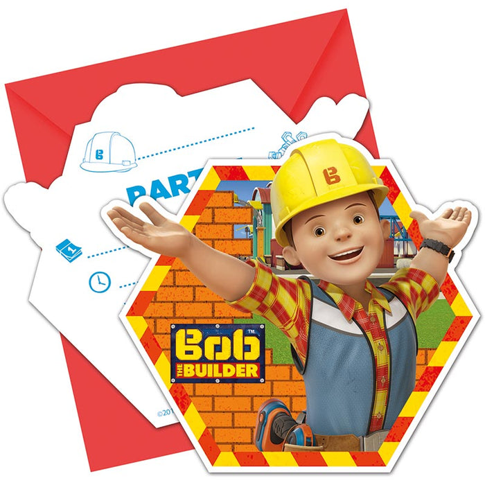 Einladung Bob the Builder 6Stk.