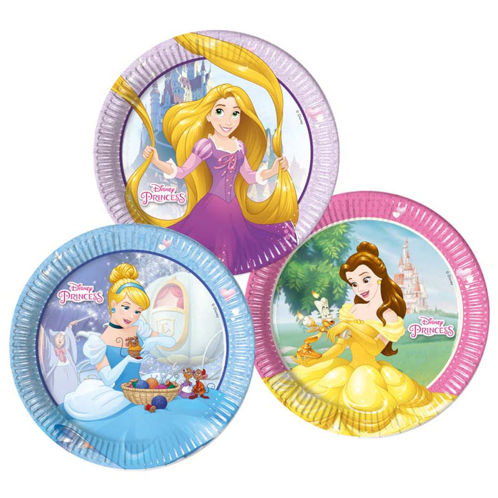 Pappteller Disney Prinzessinnen 3er Mix 23cmØ/8St