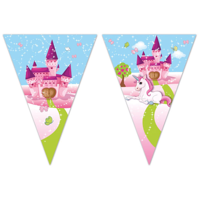 Wimpelkette PVC Einhorn 230cm/9Flags