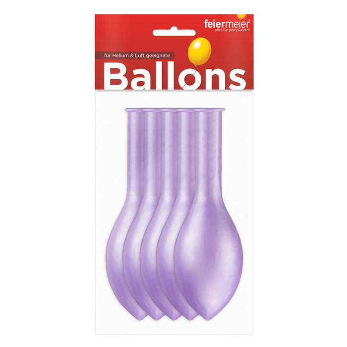 Latexballon Uni Metallic FM ca.30/33cmØ/5St. Lavendel