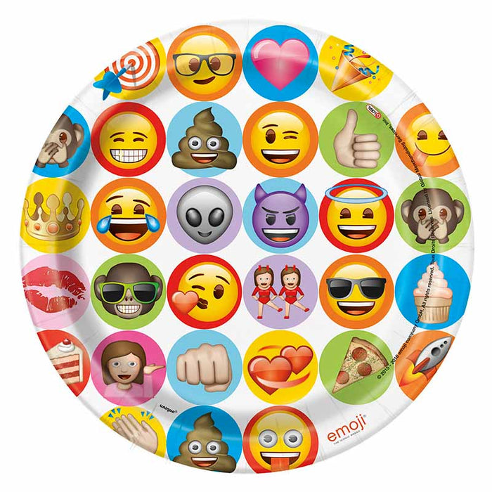 Pappteller "Emoji Celebration" | Ø23cm/8Stk.