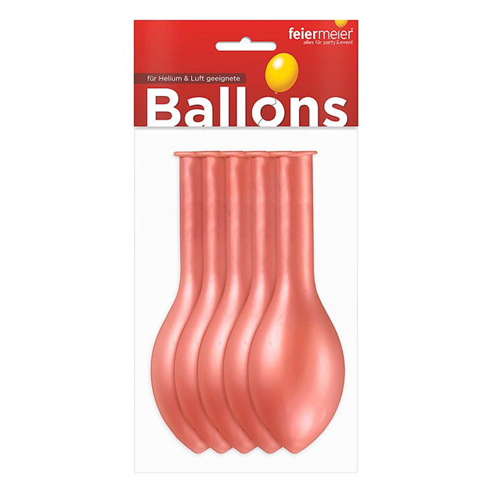 Latexballon Uni Metallic FM ca.30/33cmØ/5St. Rosegold