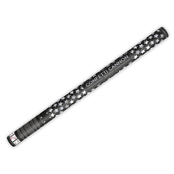 Konfettishooter Sterne 80cm Silber