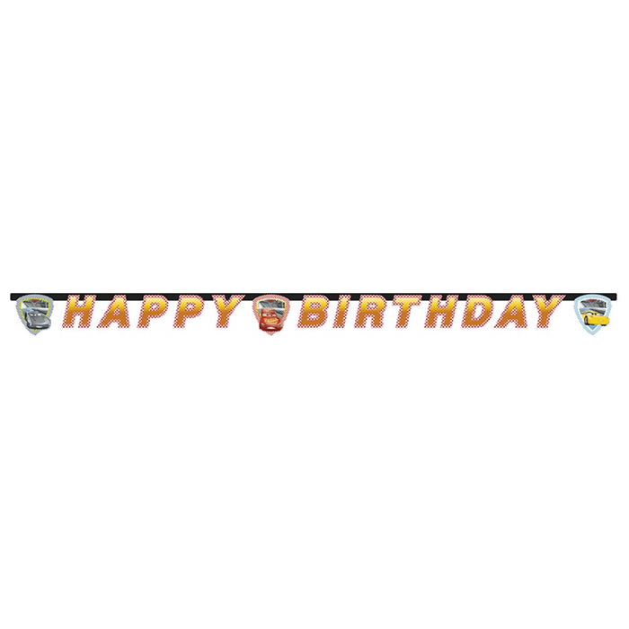 Buchstabengirlande Happy Birthday Cars 3 200cm