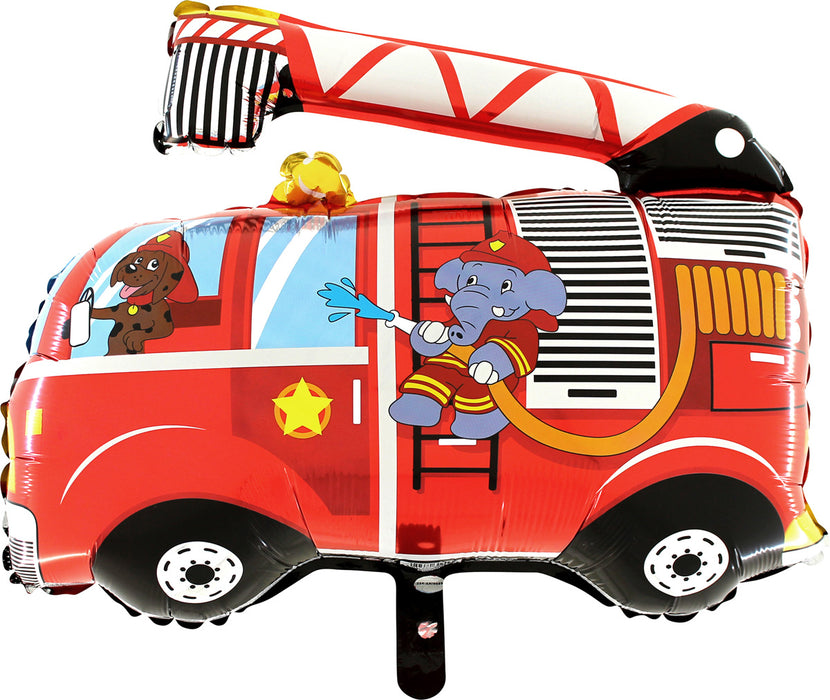 Shape Folienballon Lose - Feuerwehr mit Elefant | HFE
