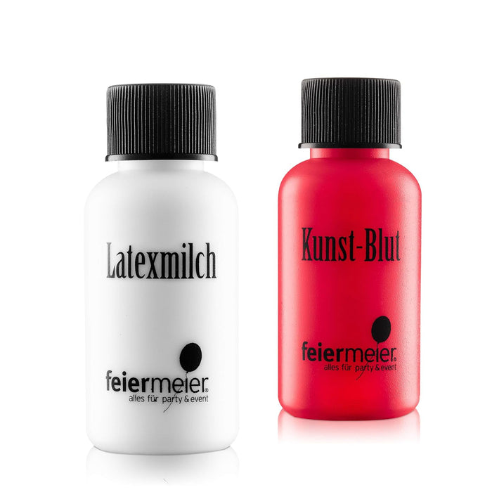 feiermeier Kunstblut & Latexmilch Set | 2 x 30ml