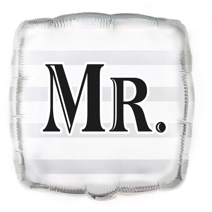 ABC18 Mr Hochzeit ø45cm Silber